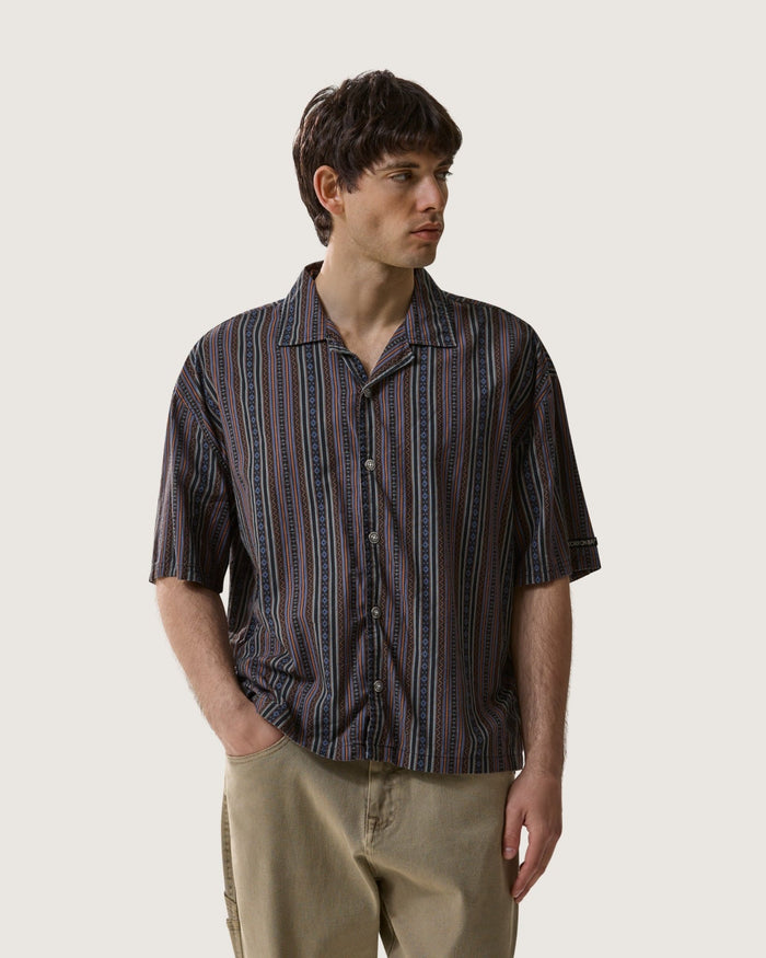 Camicia boxy "Stripes Mariachi" uomo - Scorpion Bay