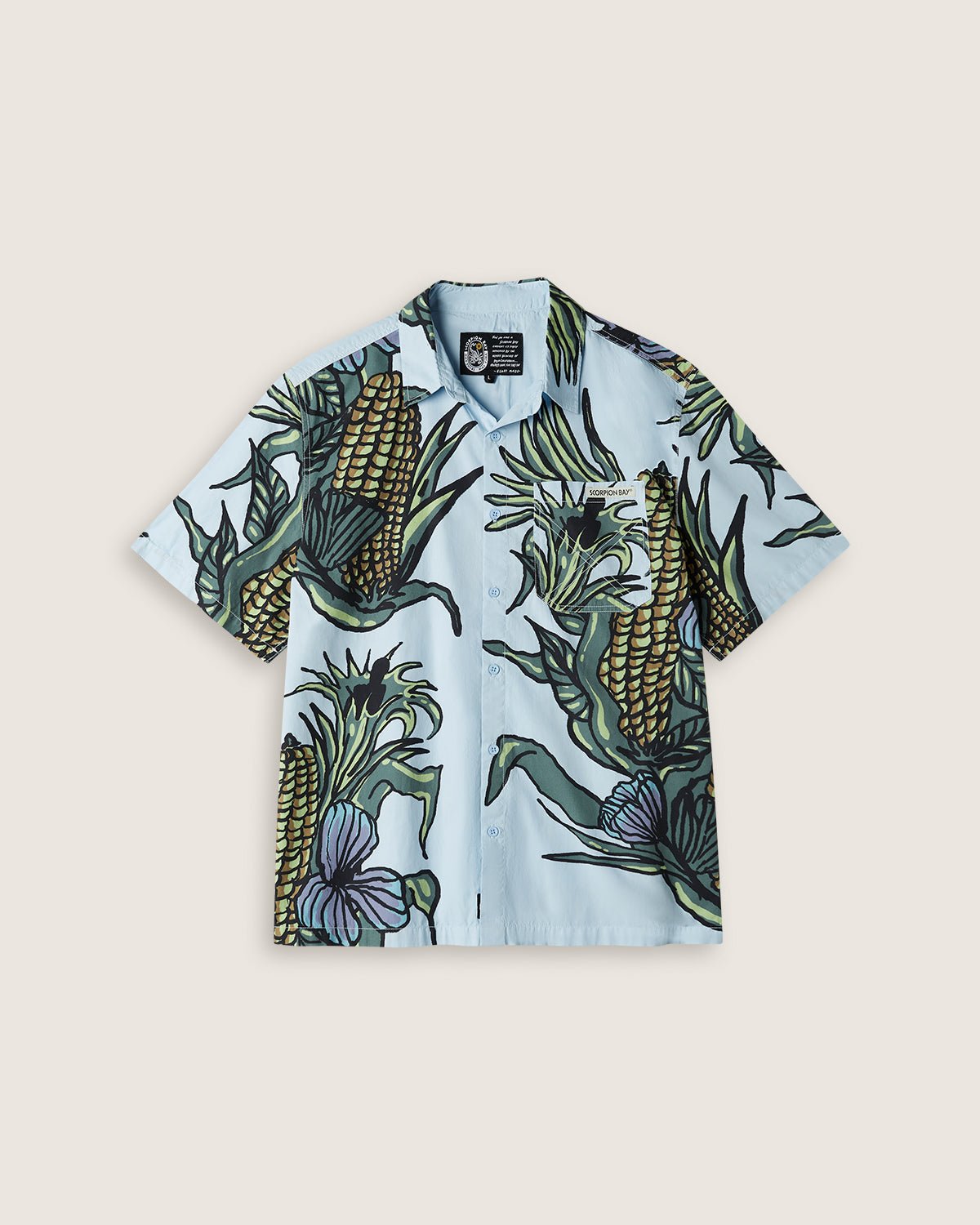 Camicia over "Mazorca Y Flores" uomo - Scorpion Bay