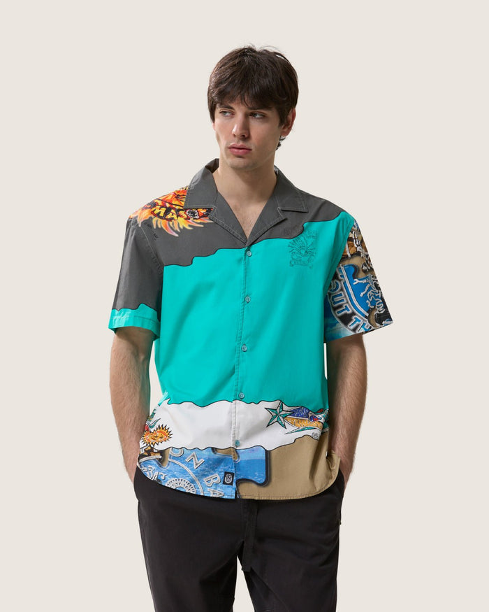 Camicia stampata "Back to the Bay" uomo - Scorpion Bay