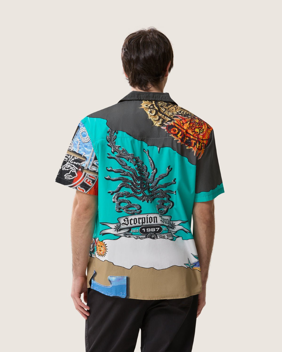 Camicia stampata "Back to the Bay" uomo - Scorpion Bay