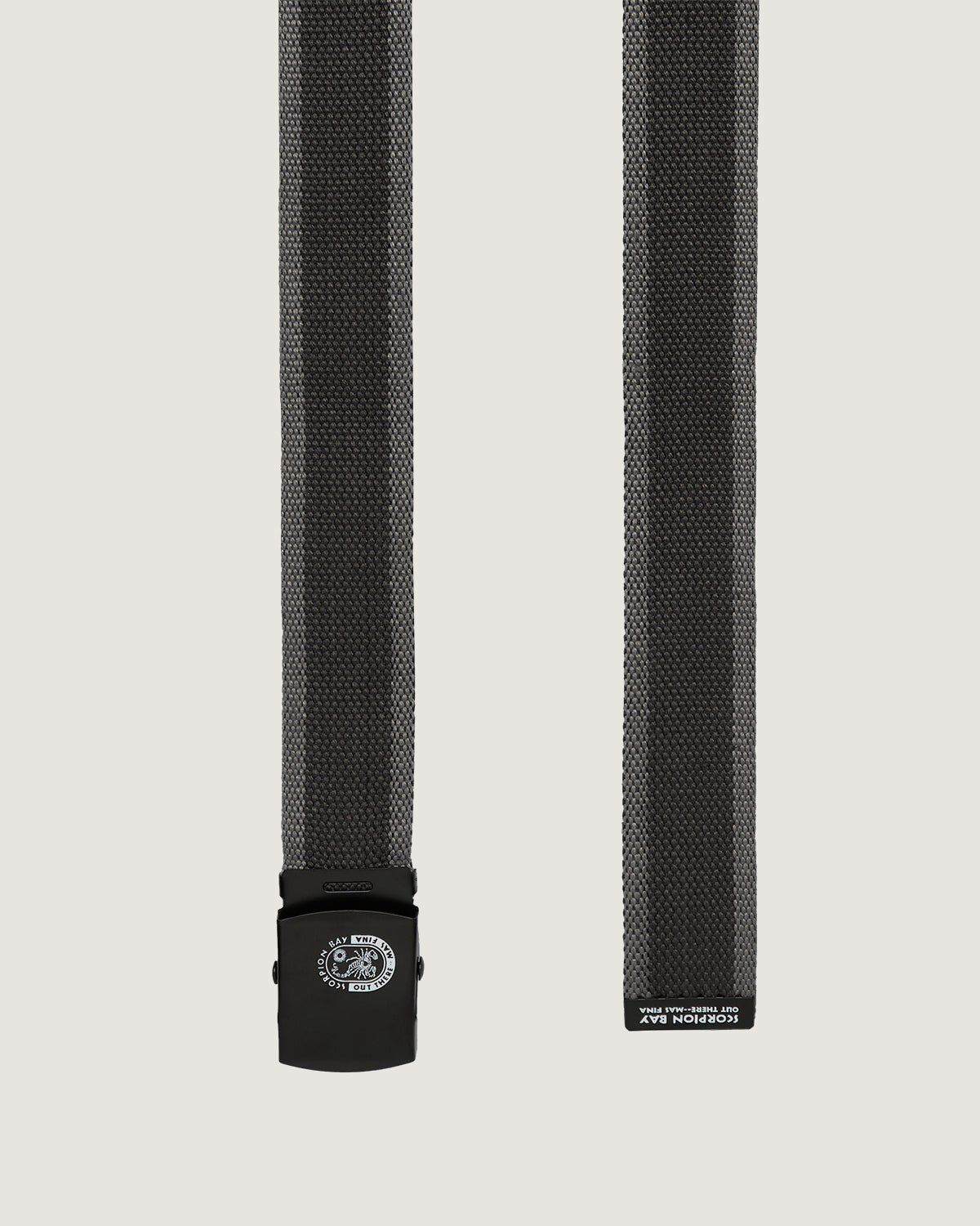 Cintura in corda grigio antracite con logo stampato su fibbia - Scorpion Bay