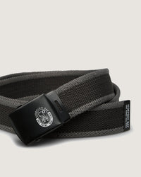 Cintura in corda grigio antracite con logo stampato su fibbia - Scorpion Bay