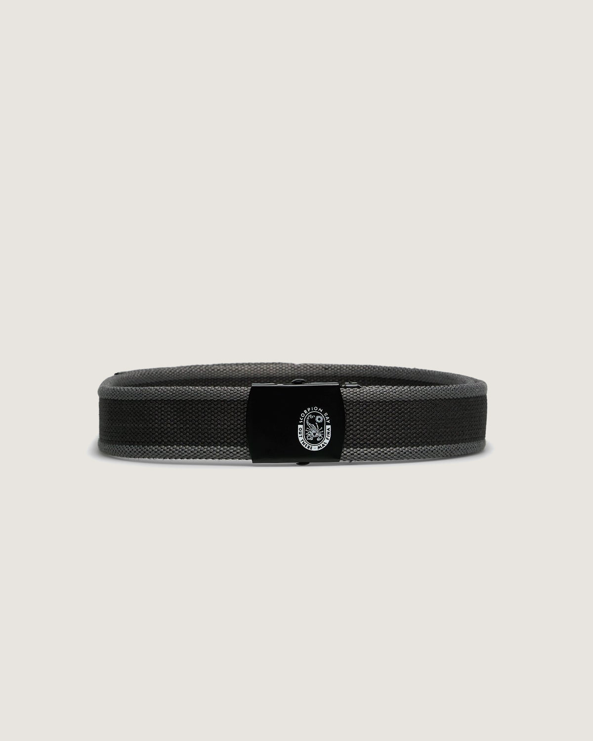 Cintura in corda grigio antracite con logo stampato su fibbia - Scorpion Bay