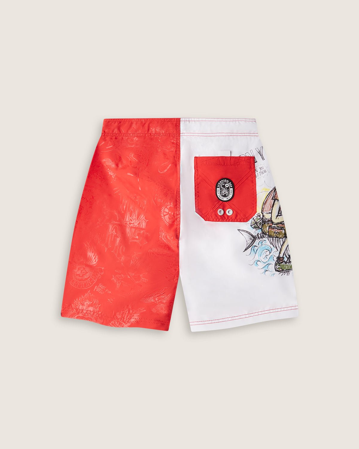 Costume board short stampato "Burn your maps" bambino - Scorpion Bay