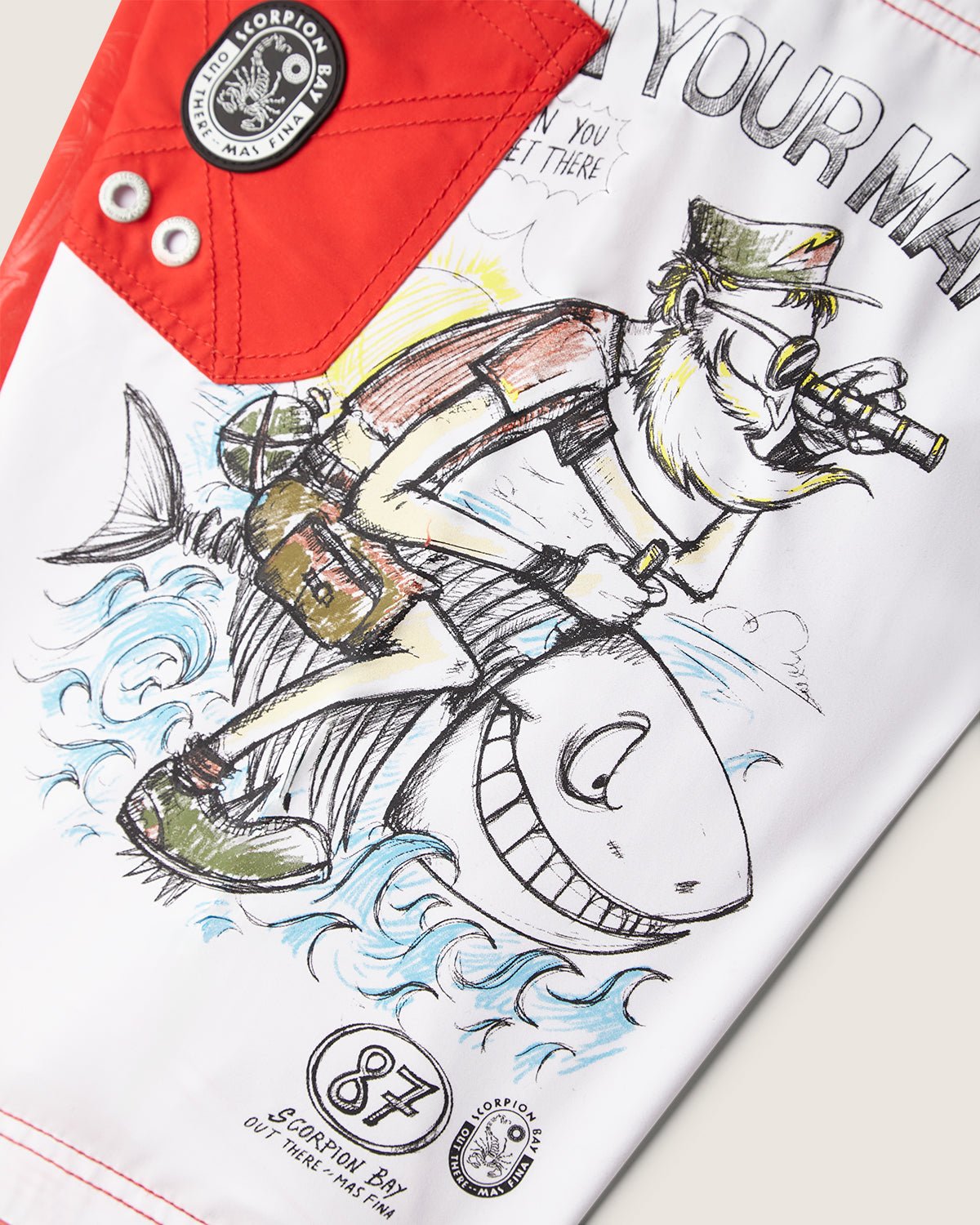 Costume board short stampato "Burn your maps" bambino - Scorpion Bay