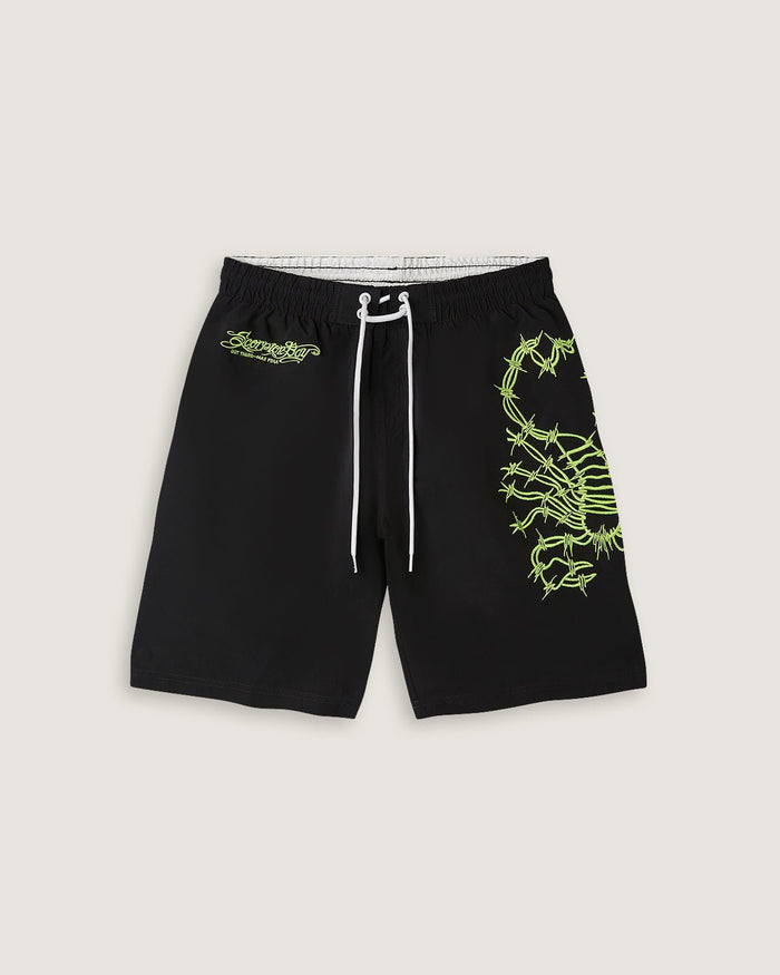 Costume jam con ricami e stampa water sensitive "Aztec Symbols" uomo - Scorpion Bay