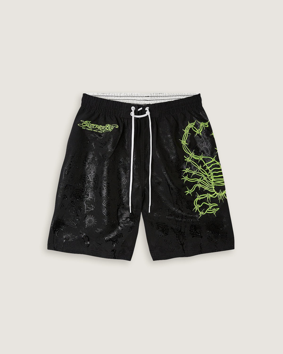Costume jam con ricami e stampa water sensitive "Aztec Symbols" uomo - Scorpion Bay