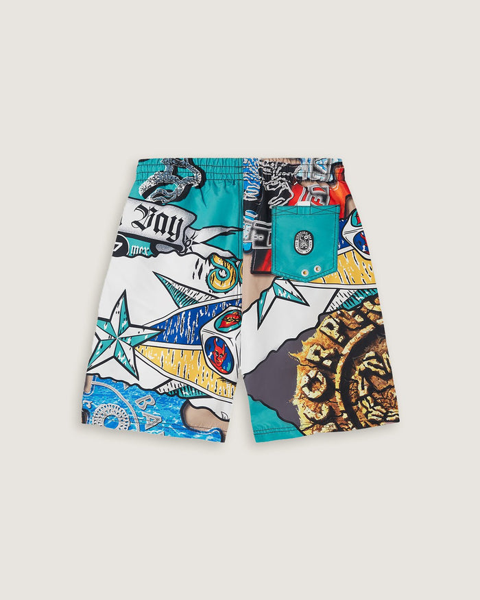 Costume jam con stampa all over "Back to the Bay" uomo - Scorpion Bay