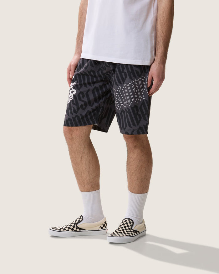 Costume jam con stampa all over "Gothic lettering" uomo - Scorpion Bay