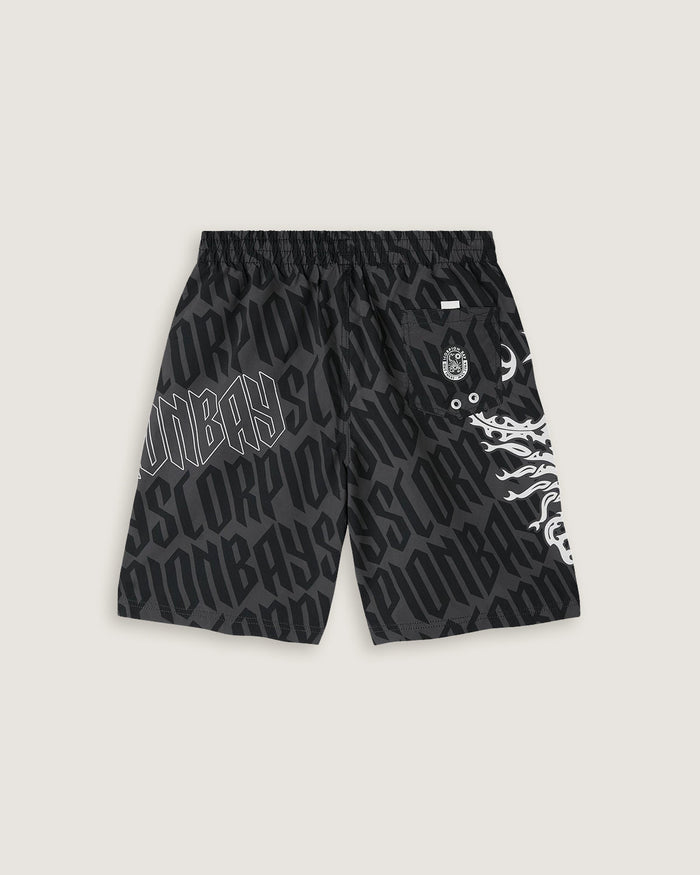 Costume jam con stampa all over "Gothic lettering" uomo - Scorpion Bay