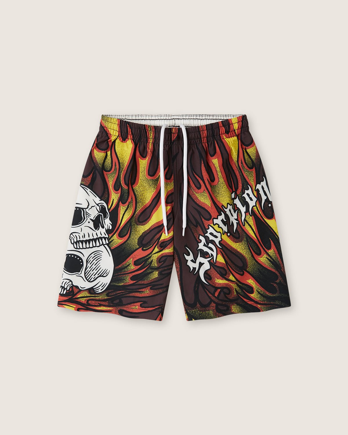 Costume jam con stampa "Skulls on fire" bambino - Scorpion Bay