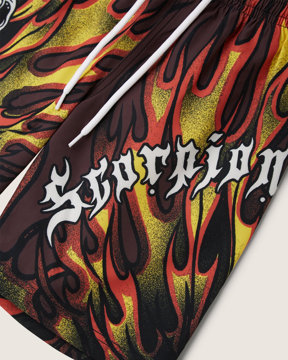 Costume jam con stampa "Skulls on fire" bambino - Scorpion Bay