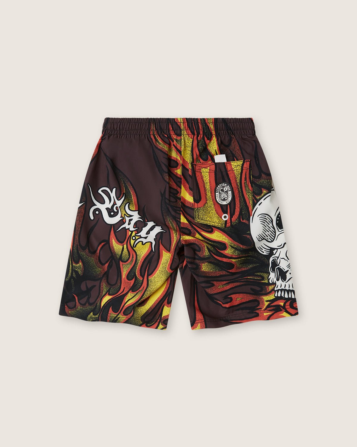 Costume jam con stampa "Skulls on fire" bambino - Scorpion Bay