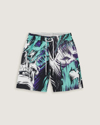 Costume jam stampato all over "Neon Skull" bambino - Scorpion Bay