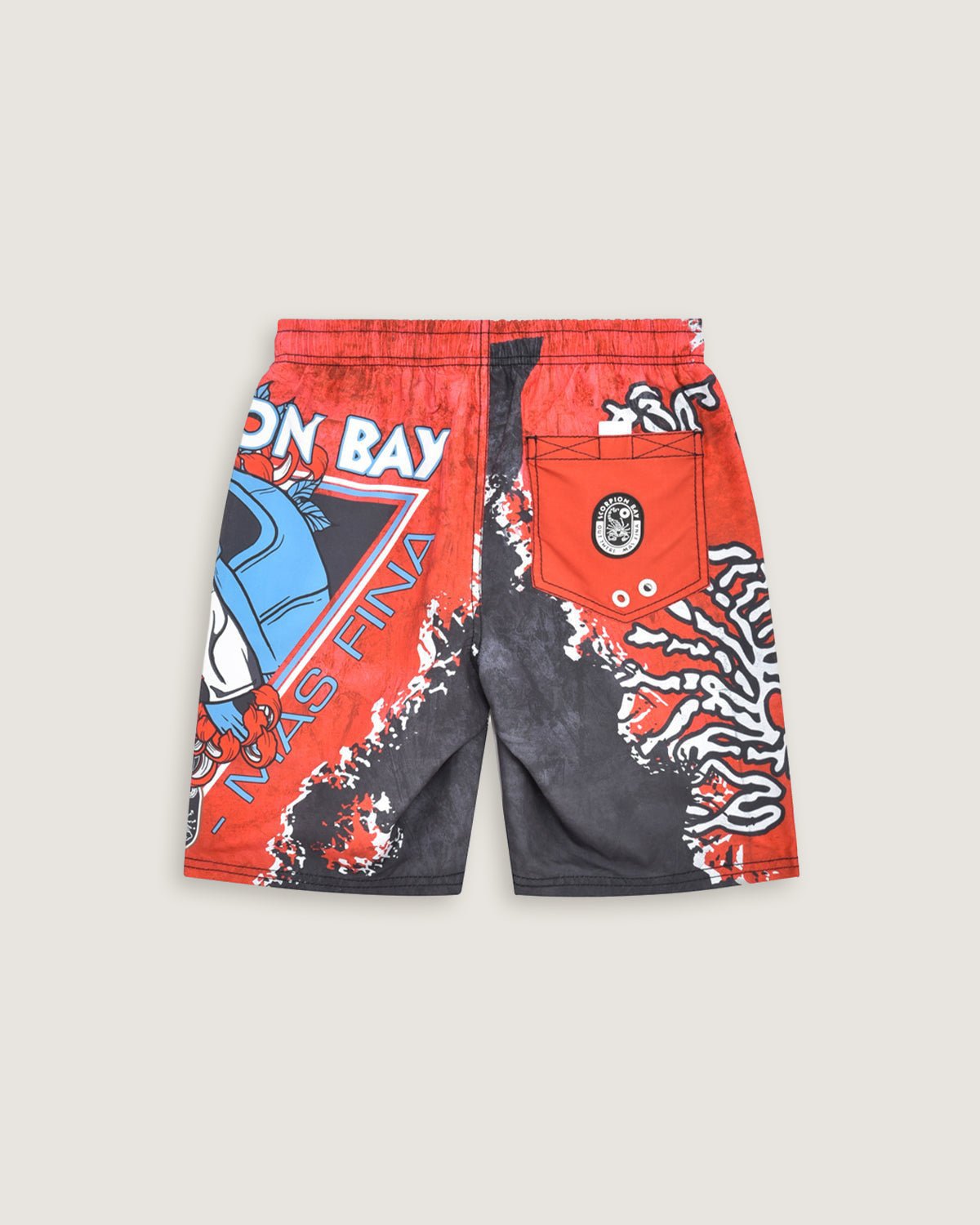 Costume jam stampato all over "Skull Of Surf" bambino - Scorpion Bay