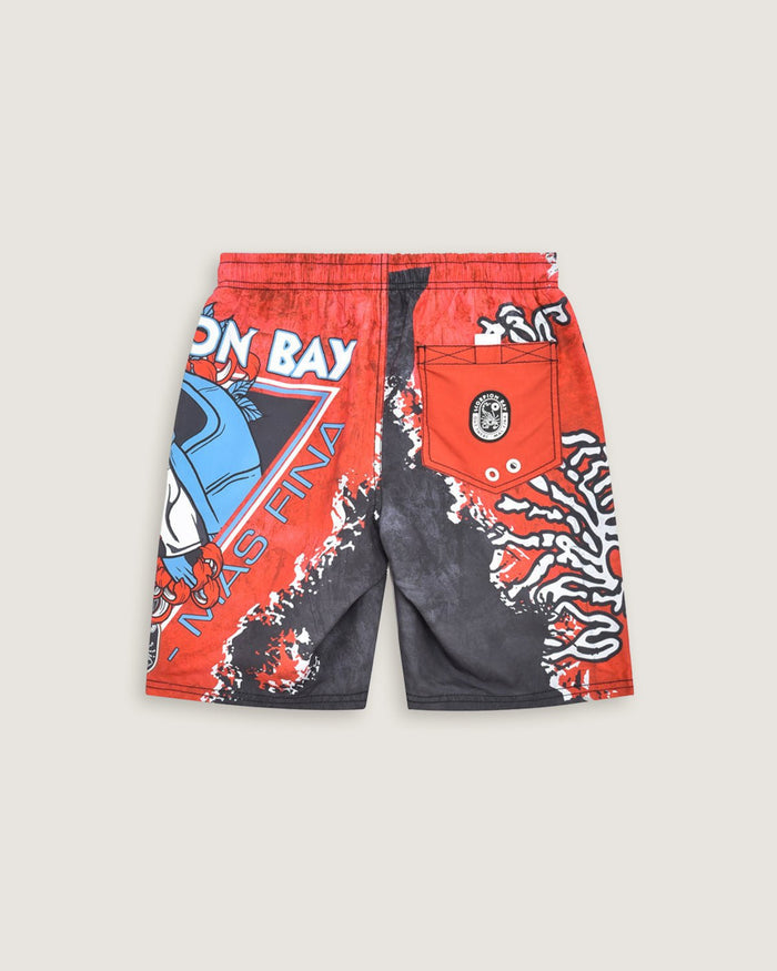 Costume jam stampato all over "Skull Of Surf" bambino - Scorpion Bay