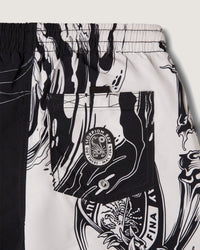 Costume jam stampato all over "Surfing skeleton" bambino - Scorpion Bay