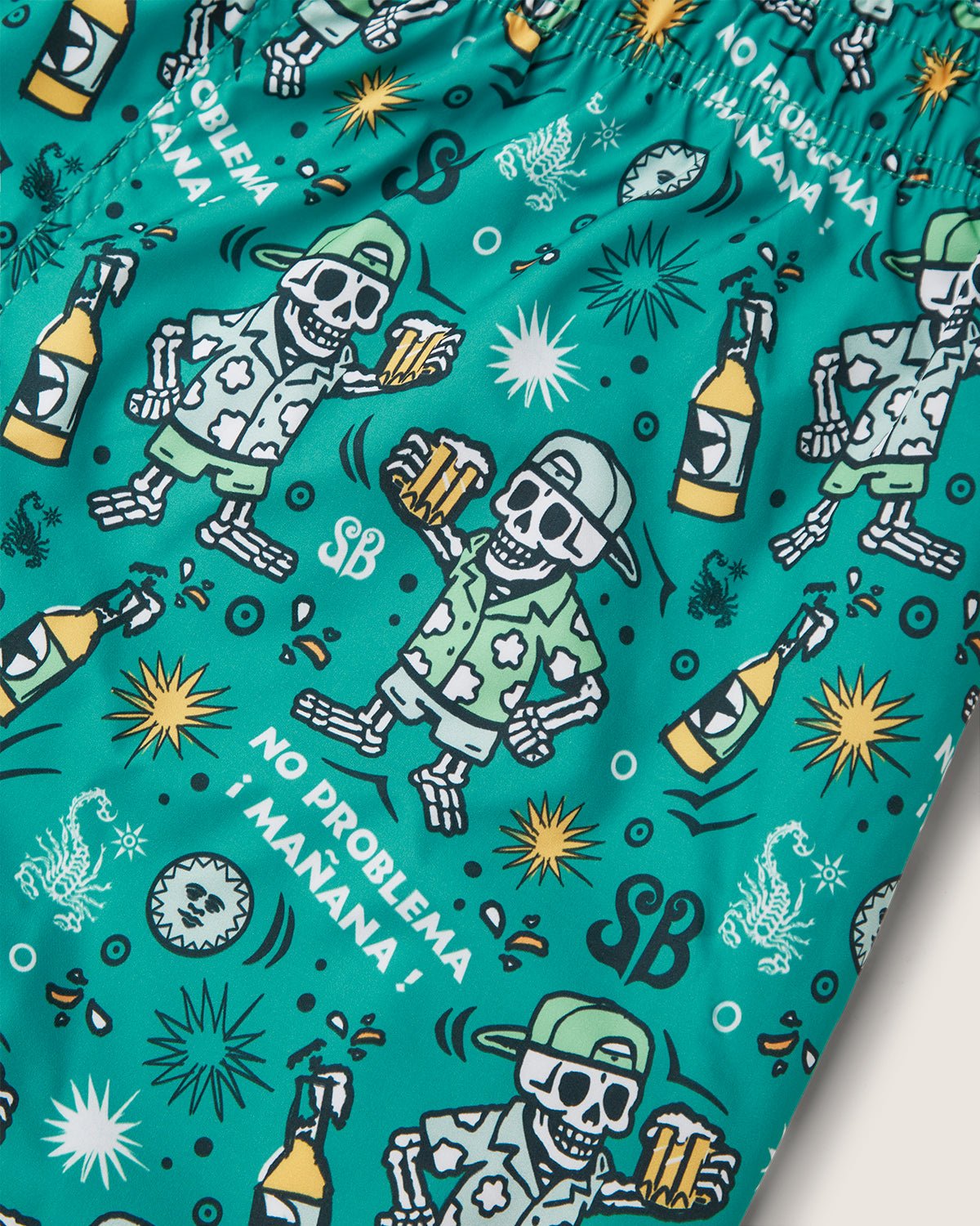 Costume volley con stampa "No Problema Mañana" uomo - Scorpion Bay