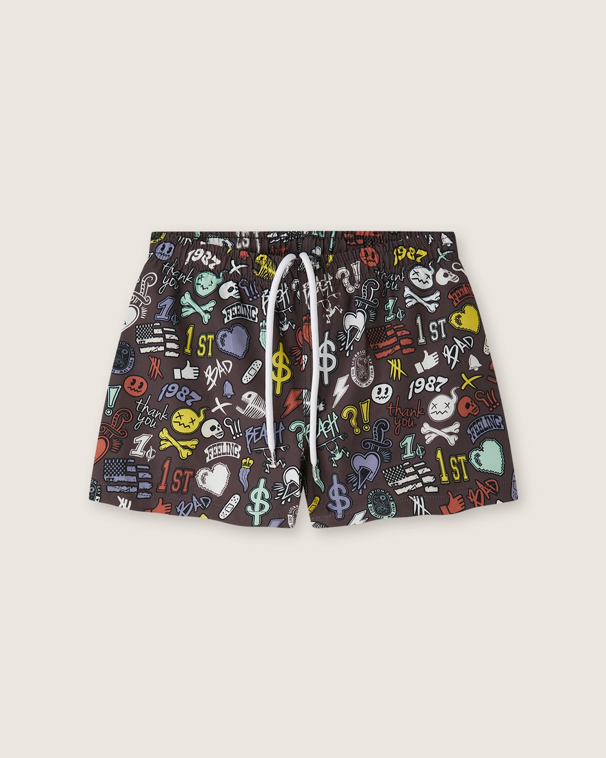 Costume volley con stampa "Stickers" bambino - Scorpion Bay