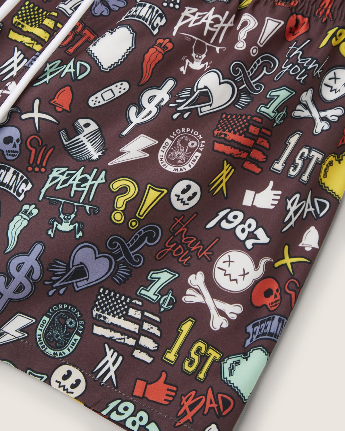 Costume volley con stampa "Stickers" uomo - Scorpion Bay