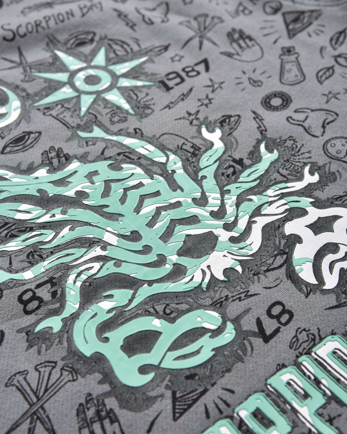 Felpa all - over "Sketches" bambino - Scorpion Bay