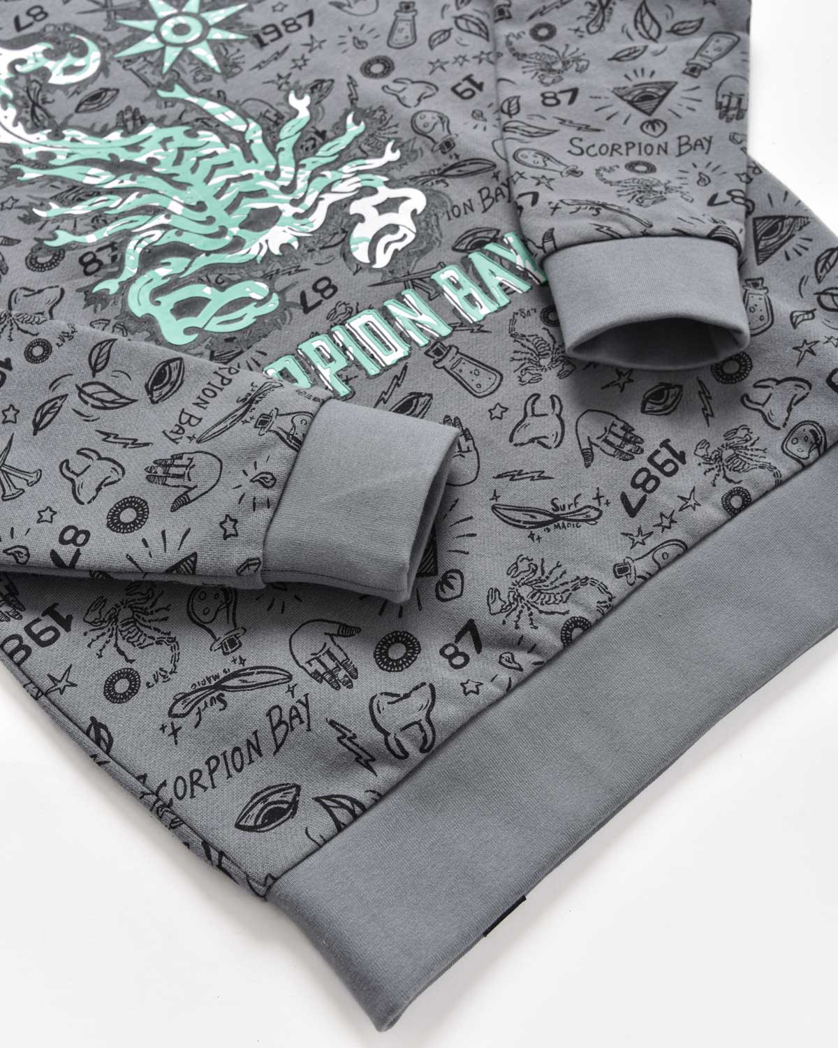 Felpa all - over "Sketches" bambino - Scorpion Bay