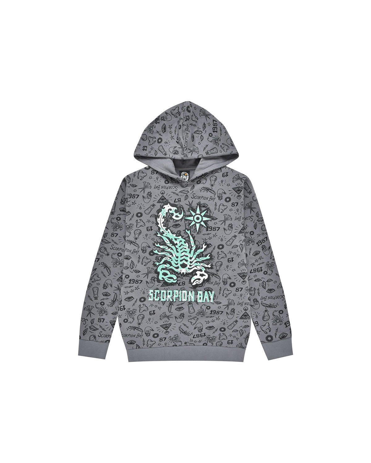 Felpa all - over "Sketches" bambino - Scorpion Bay