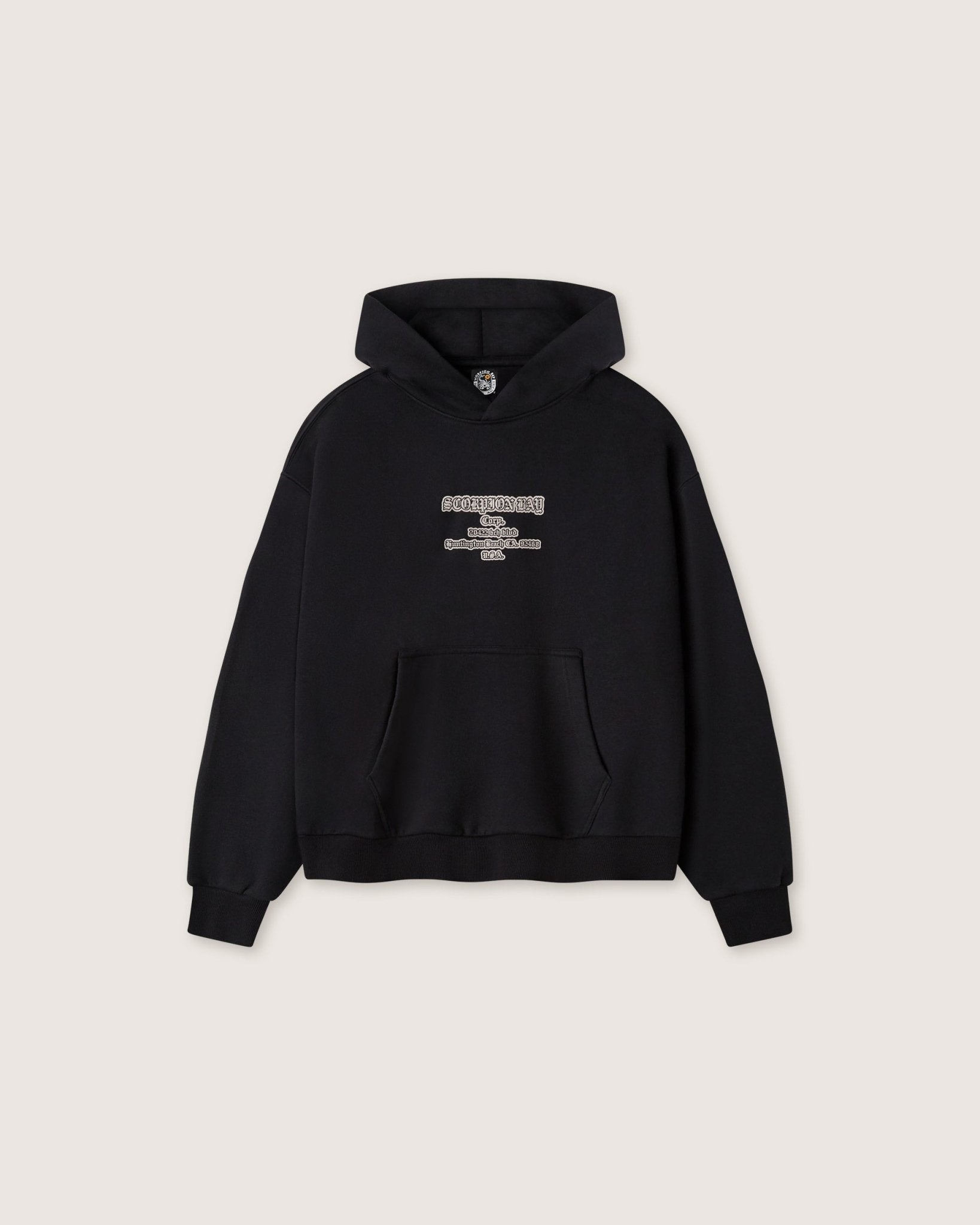 Felpa con cappuccio boxy "Gothic Lettering" uomo - Scorpion Bay