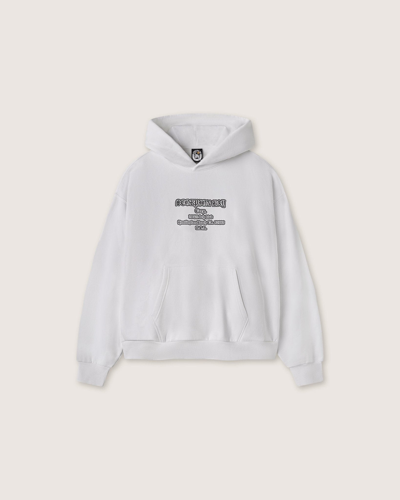 Felpa con cappuccio boxy "Gothic Lettering" uomo - Scorpion Bay