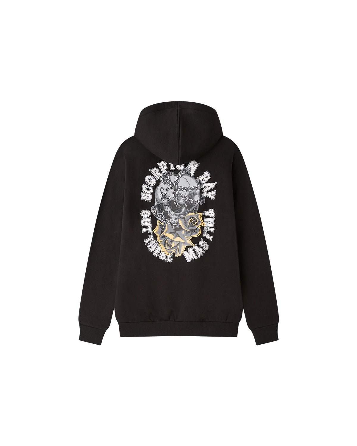 Felpa con cappuccio "Chained Skull & Roses" uomo - Scorpion Bay