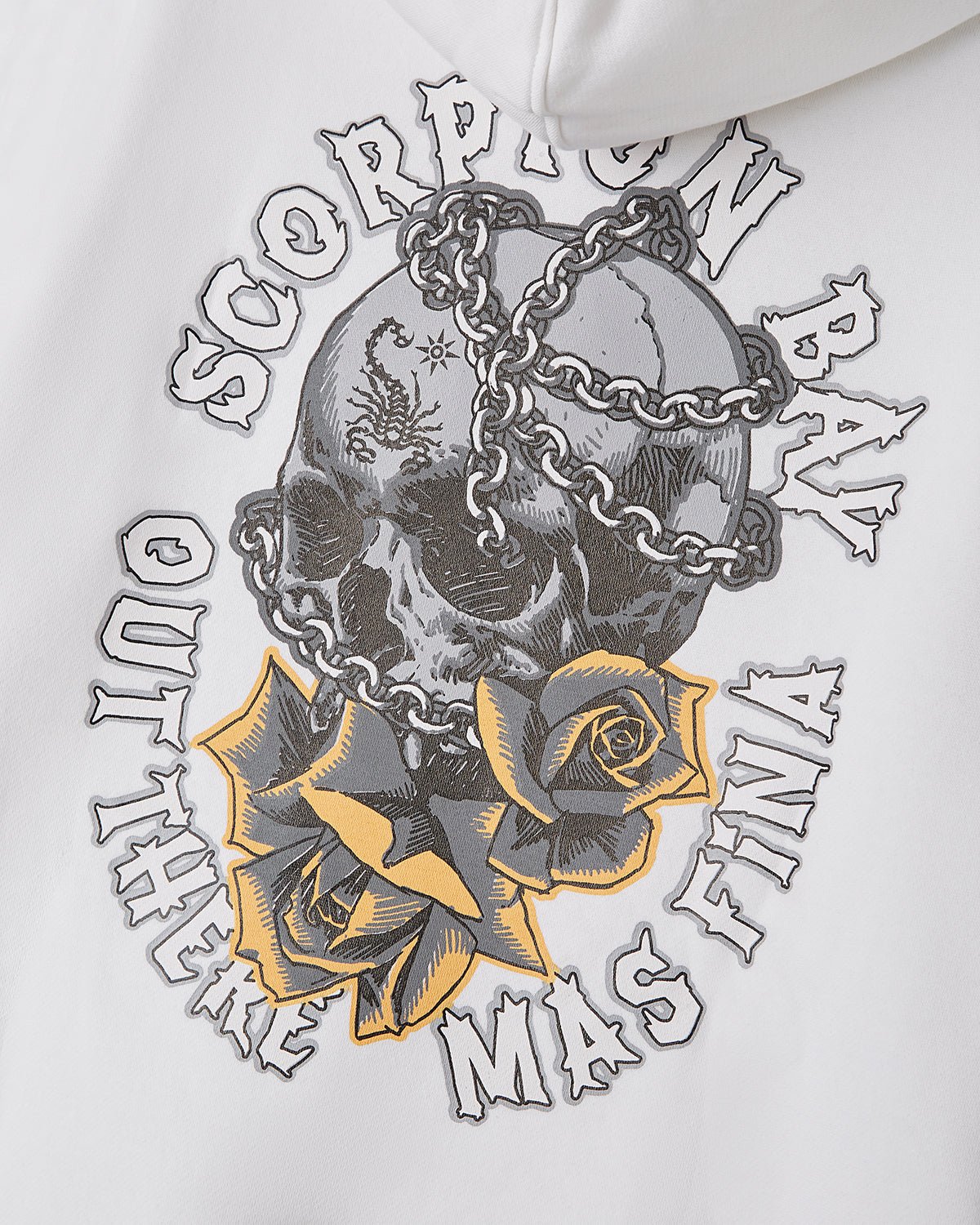 Felpa con cappuccio "Chained Skull & Roses" uomo - Scorpion Bay