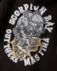 Felpa con cappuccio "Chained Skull & Roses" uomo - Scorpion Bay