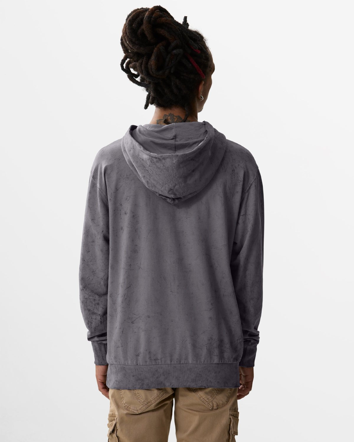 Felpa con cappuccio dirty "Chained Skull & Roses" uomo - Scorpion Bay