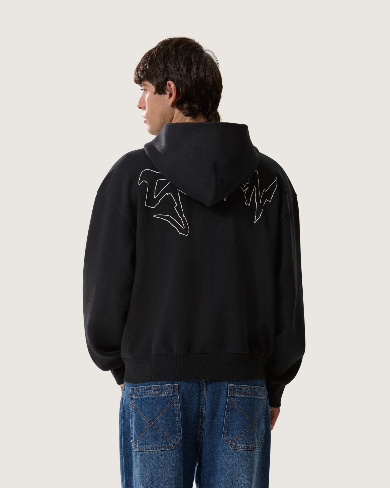 Felpa con cappuccio e zip boxy "Circus Lettering" uomo - Scorpion Bay