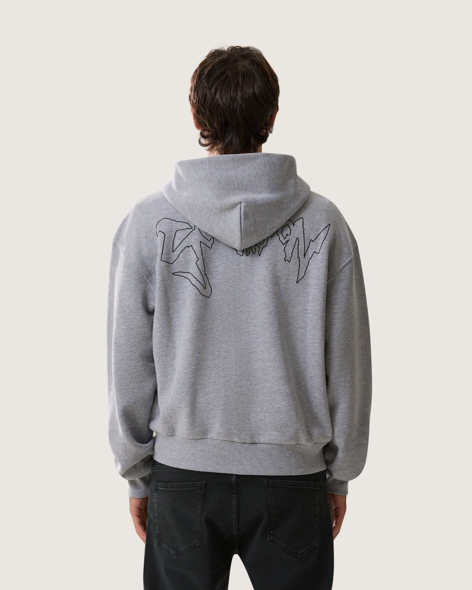 Felpa con cappuccio e zip boxy "Circus Lettering" uomo - Scorpion Bay