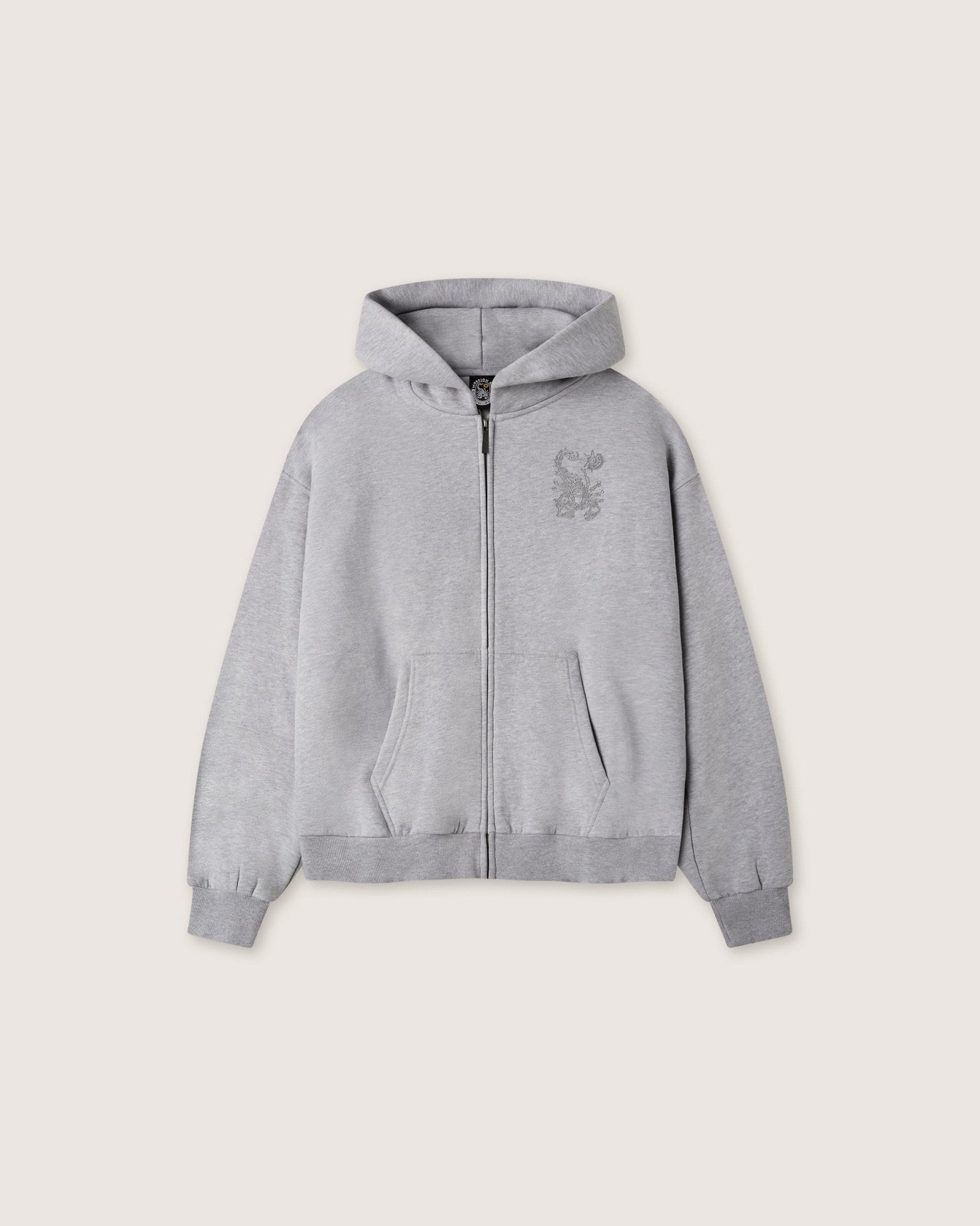 Felpa con cappuccio e zip boxy essential "Iron" uomo - Scorpion Bay