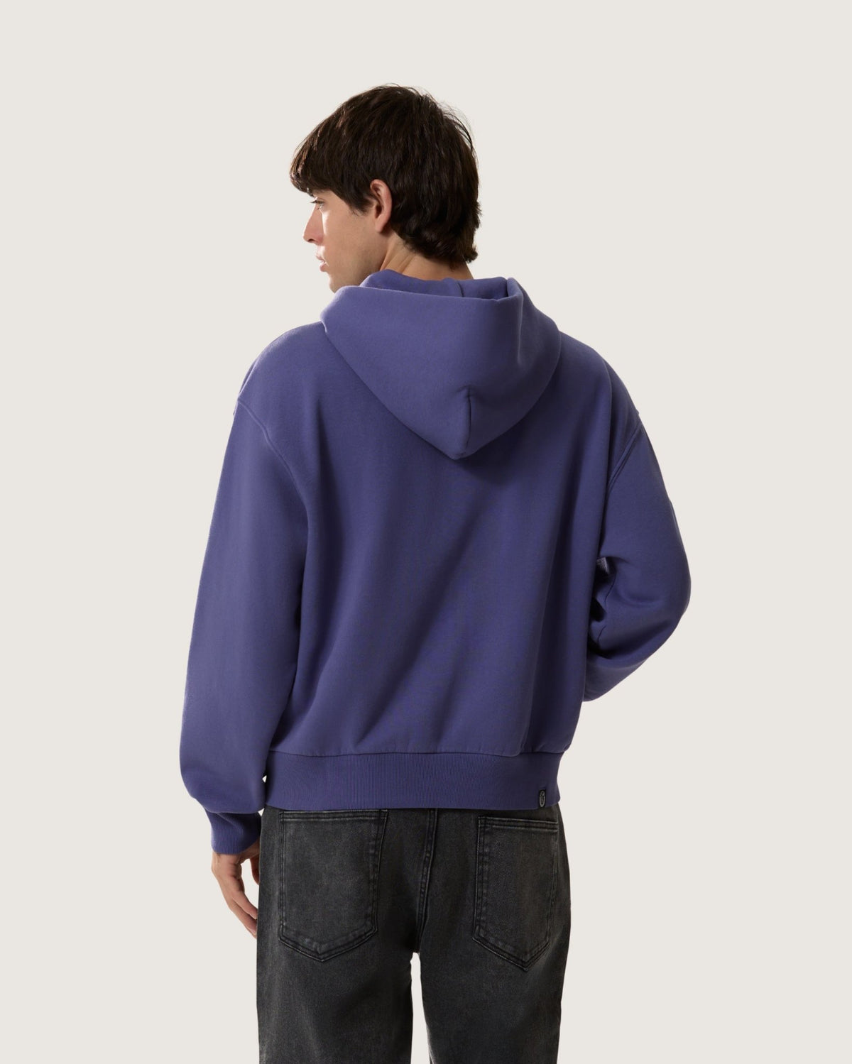 Felpa con cappuccio e zip boxy essential "Iron" uomo - Scorpion Bay