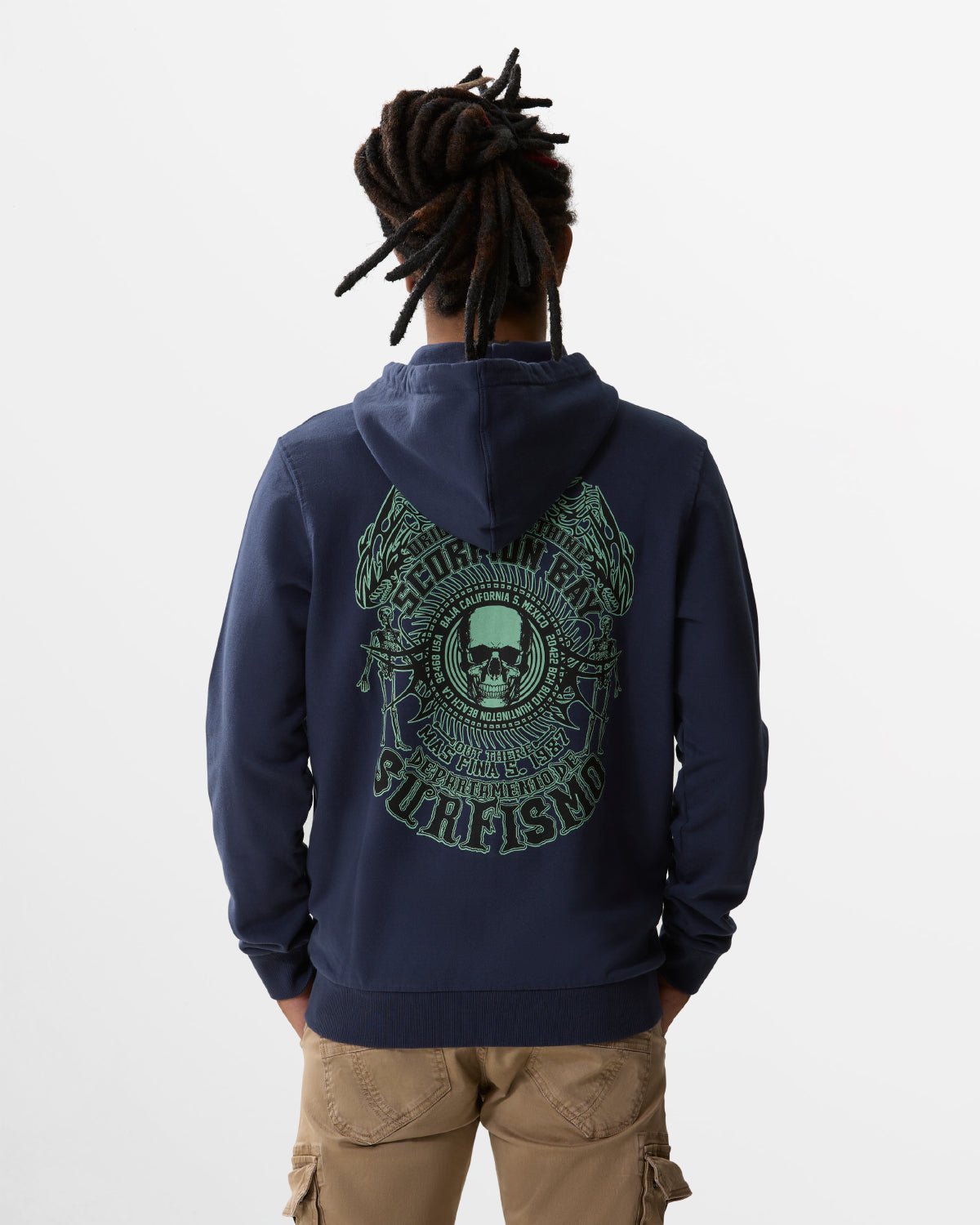 Felpa con cappuccio e zip “Dept De Surfismo” uomo - Scorpion Bay