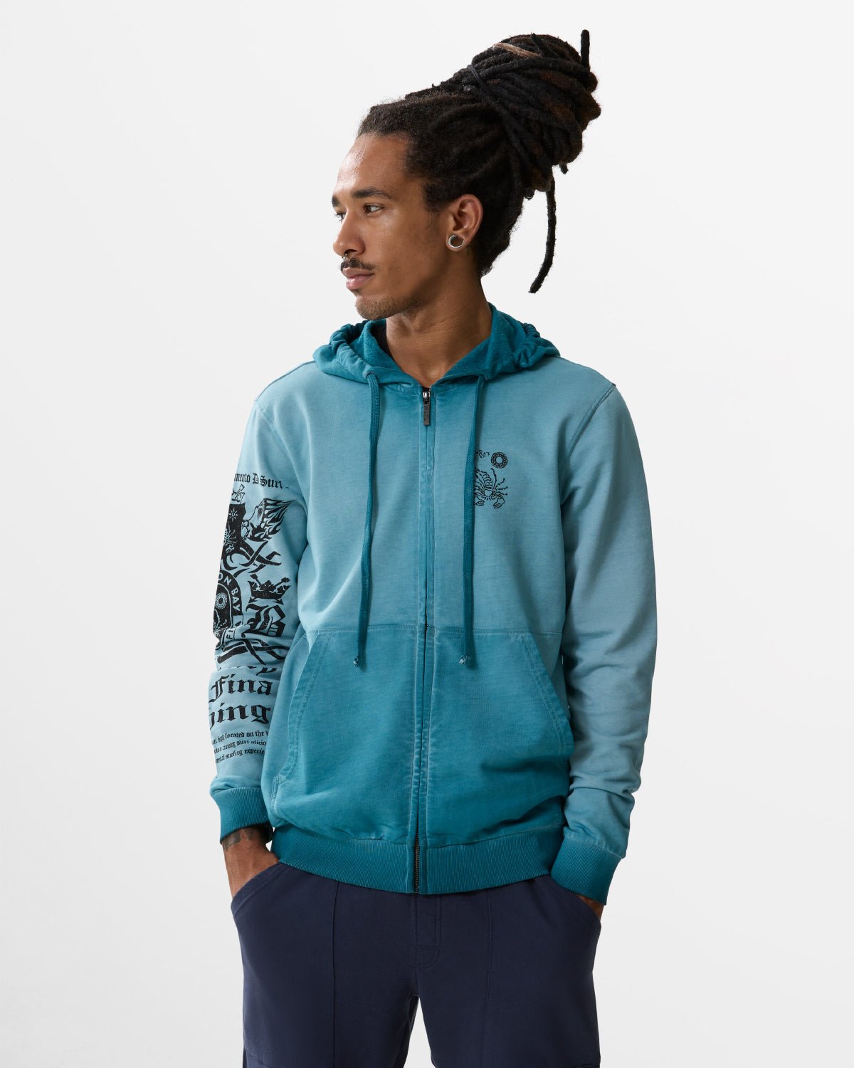 Felpa con cappuccio e zip "Escudo de Armas" uomo - Scorpion Bay