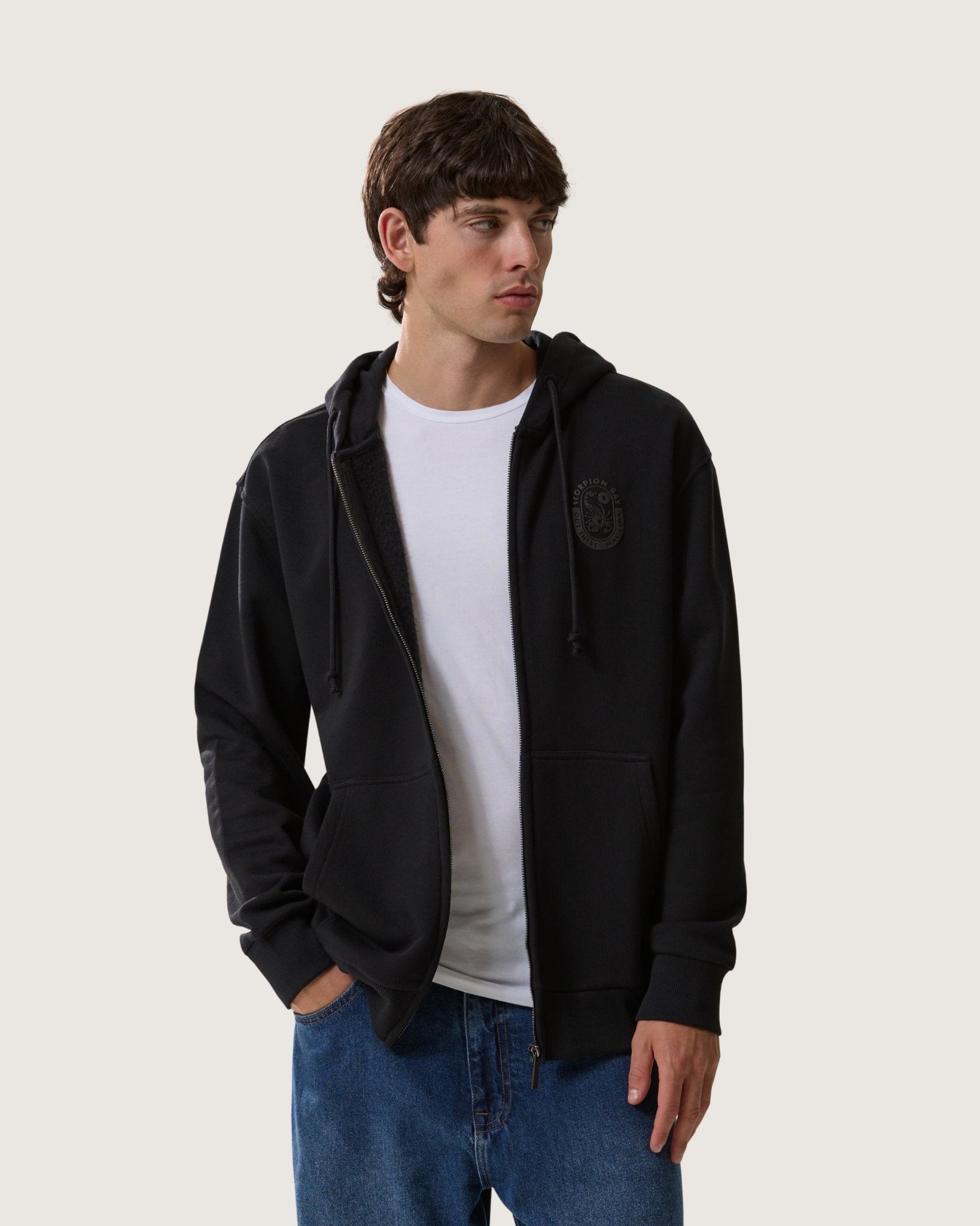 Felpa con cappuccio e zip "Essential" uomo - Scorpion Bay