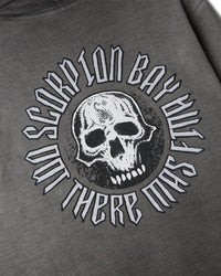 Felpa con cappuccio e zip "Gothic Skull" uomo - Scorpion Bay