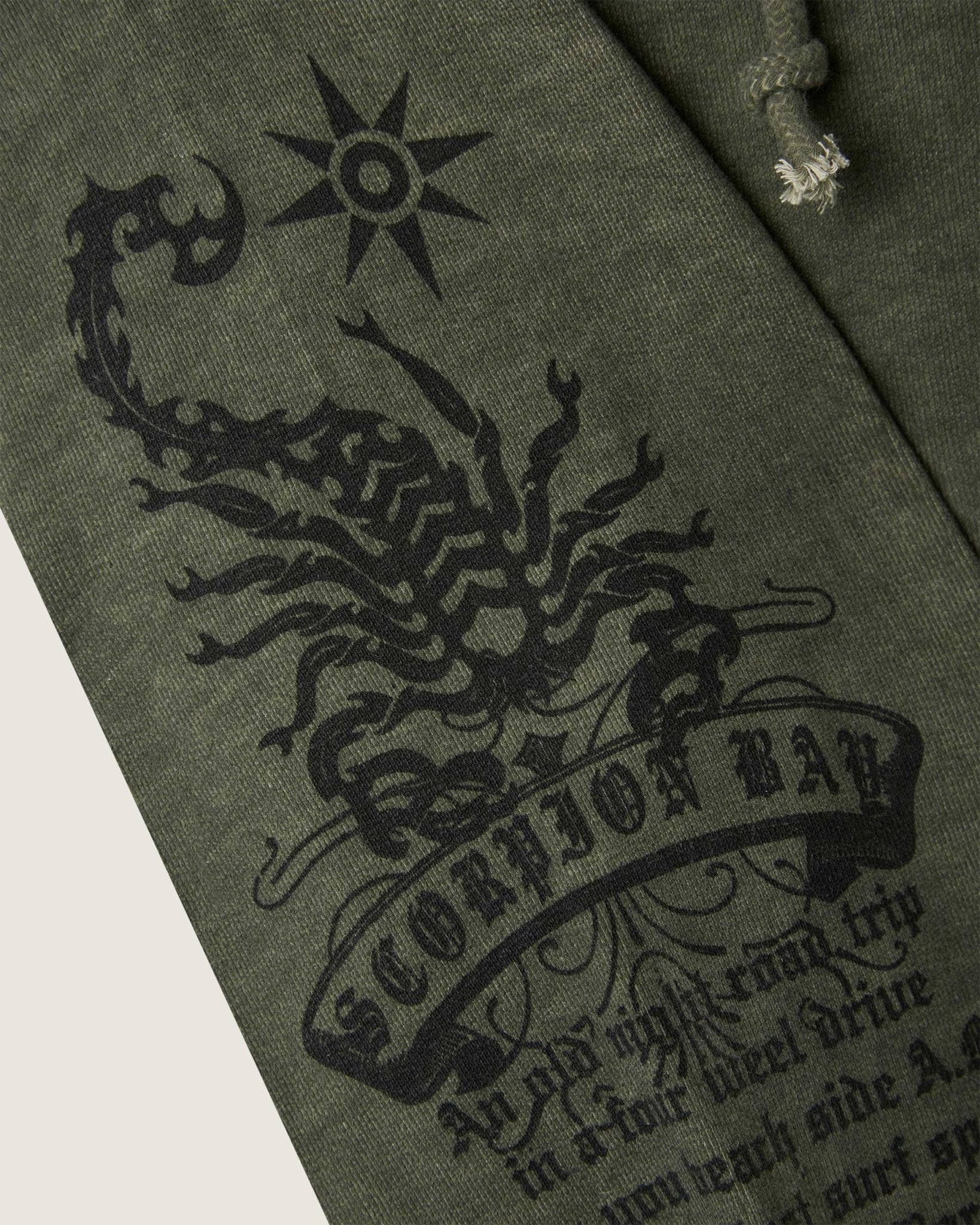 Felpa con cappuccio e zip "Scorpion Writings” uomo - Scorpion Bay