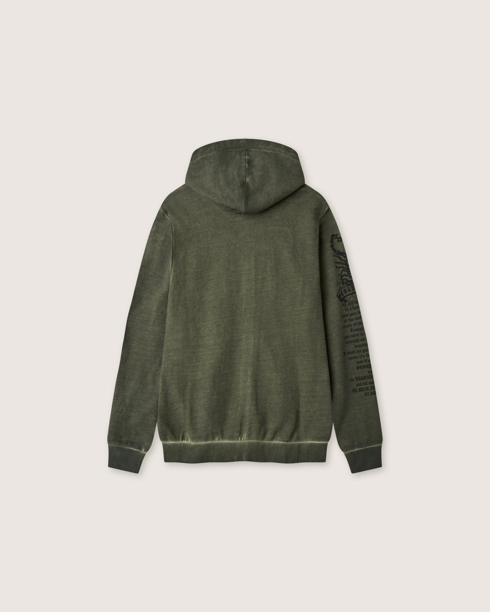 Felpa con cappuccio e zip "Scorpion Writings” uomo - Scorpion Bay