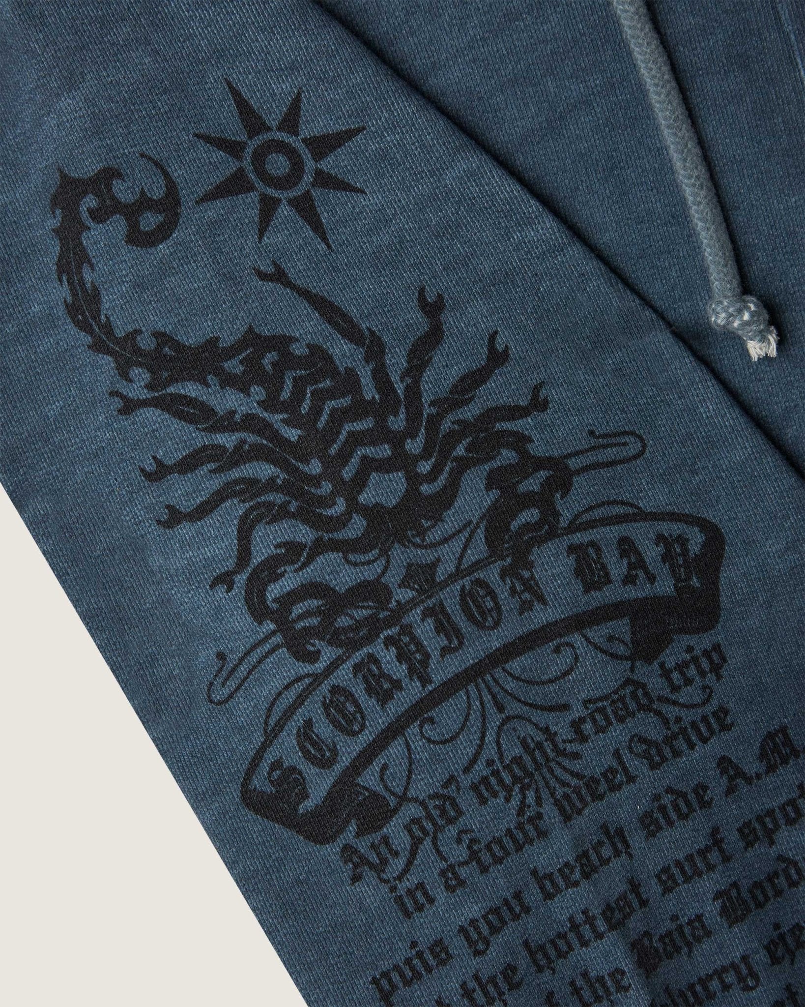 Felpa con cappuccio e zip "Scorpion Writings” uomo - Scorpion Bay
