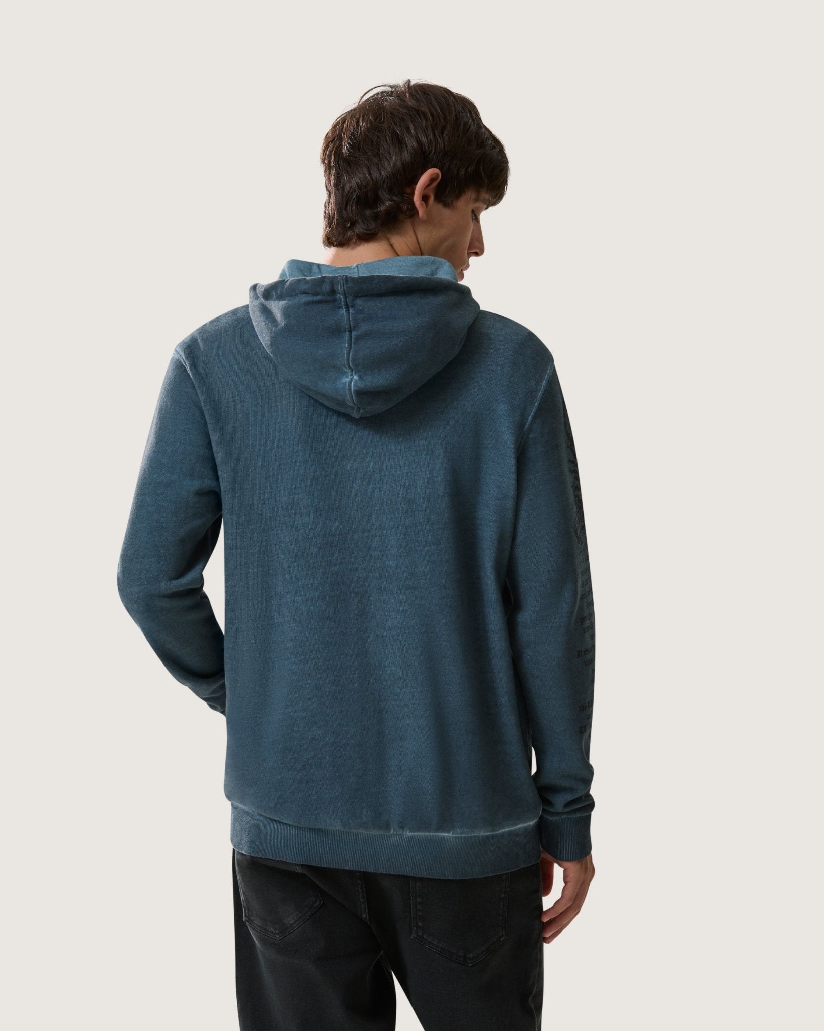Felpa con cappuccio e zip "Scorpion Writings” uomo - Scorpion Bay