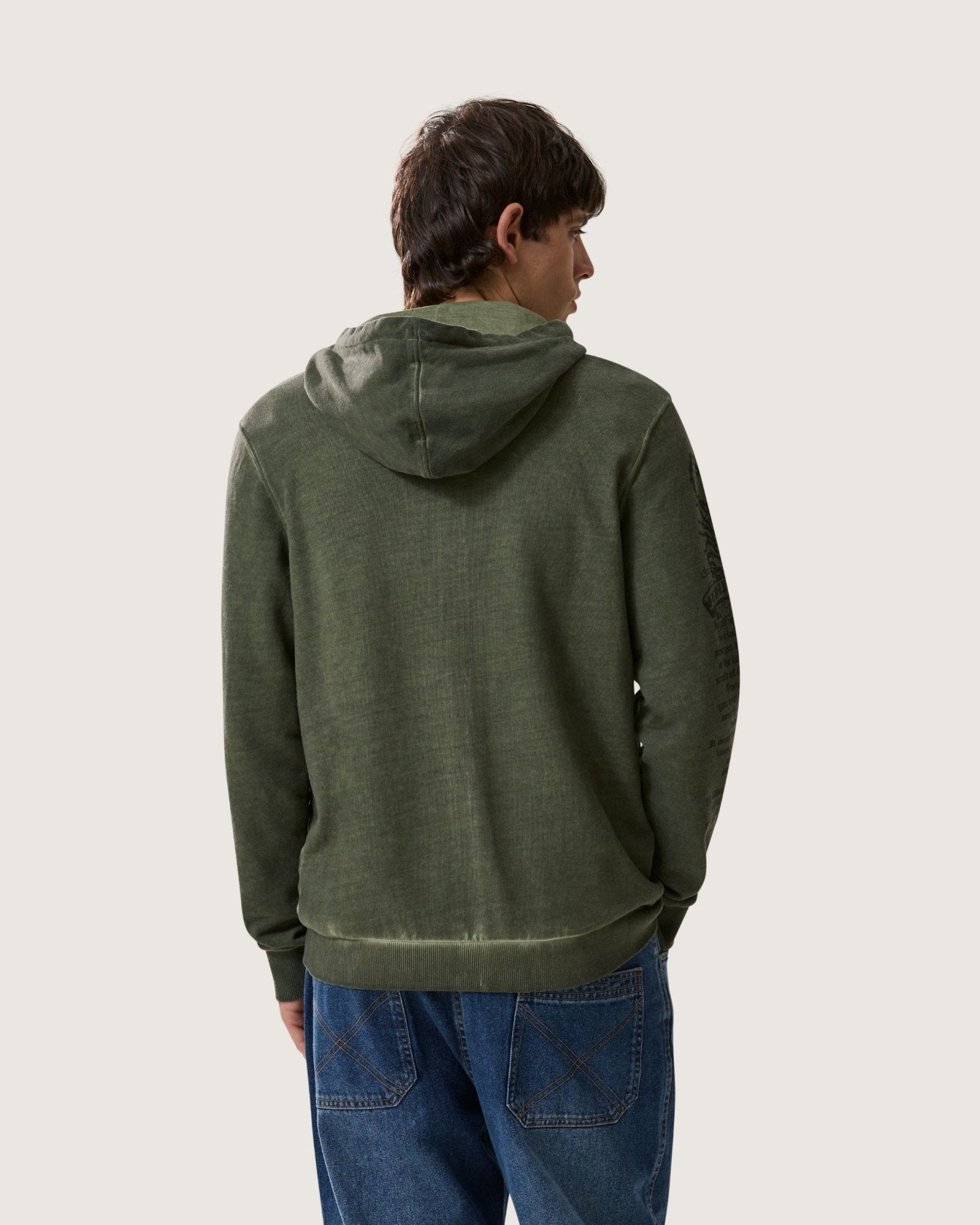 Felpa con cappuccio e zip "Scorpion Writings” uomo - Scorpion Bay