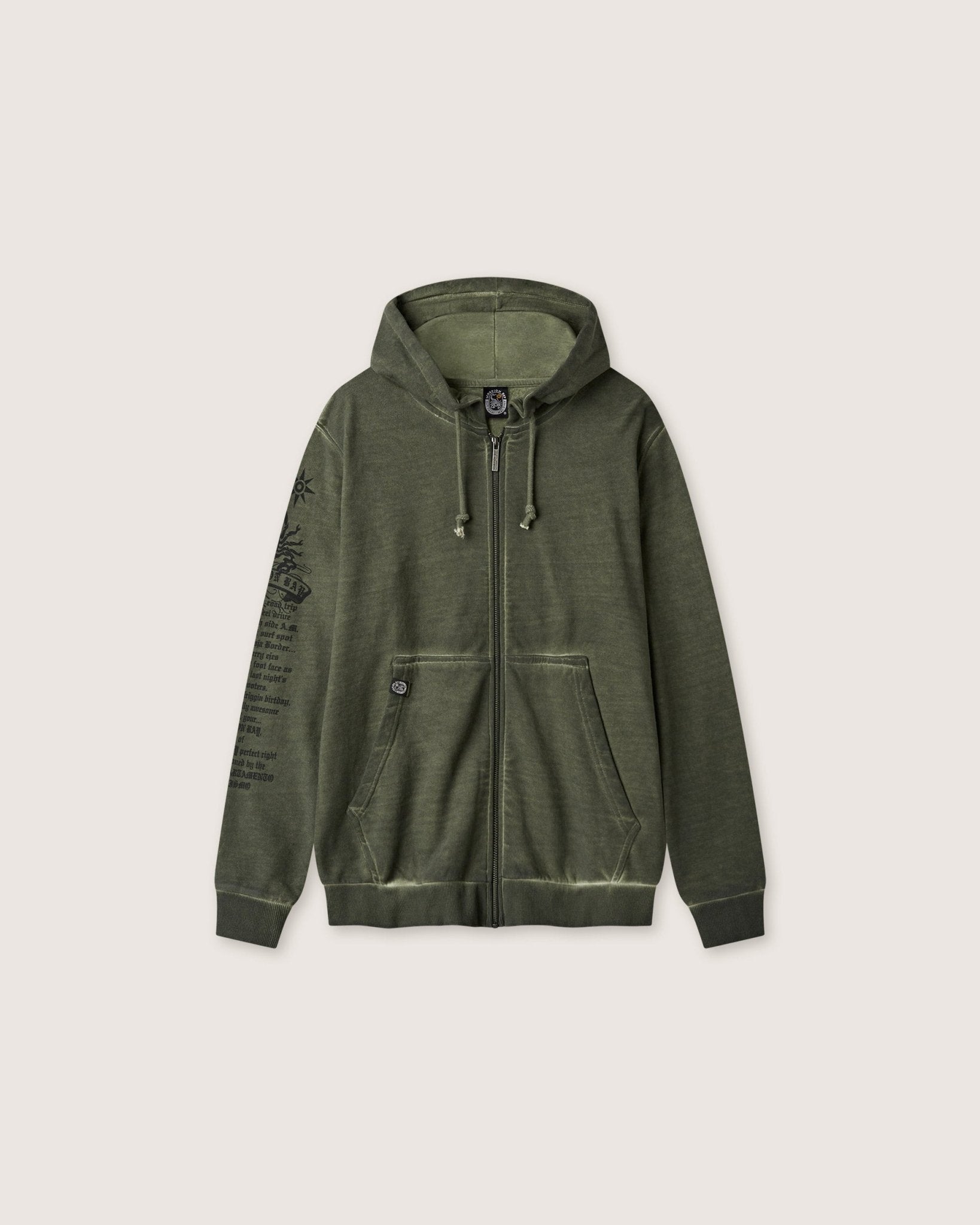 Felpa con cappuccio e zip "Scorpion Writings” uomo - Scorpion Bay