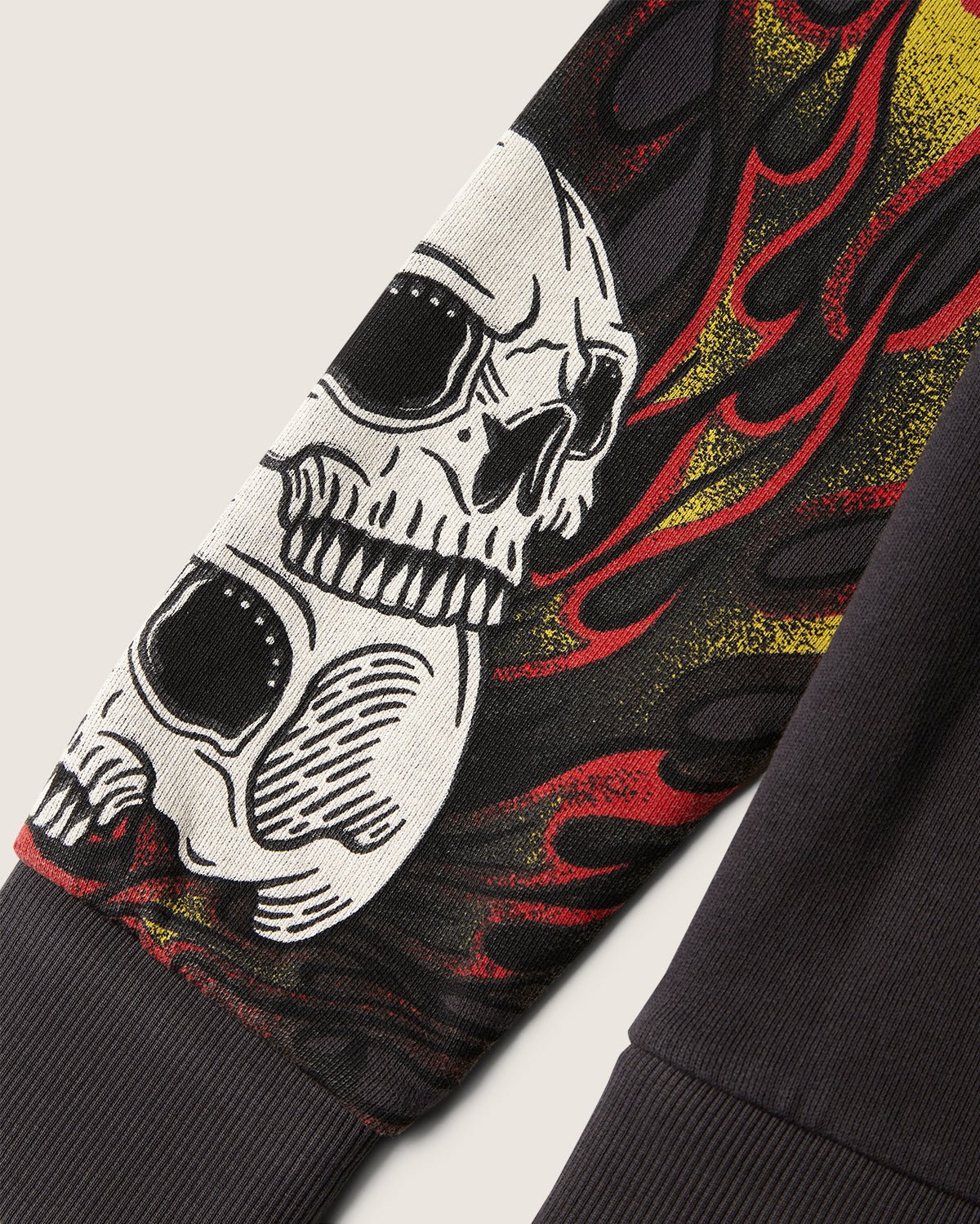 Felpa con cappuccio e zip "Skulls on fire" bambino - Scorpion Bay