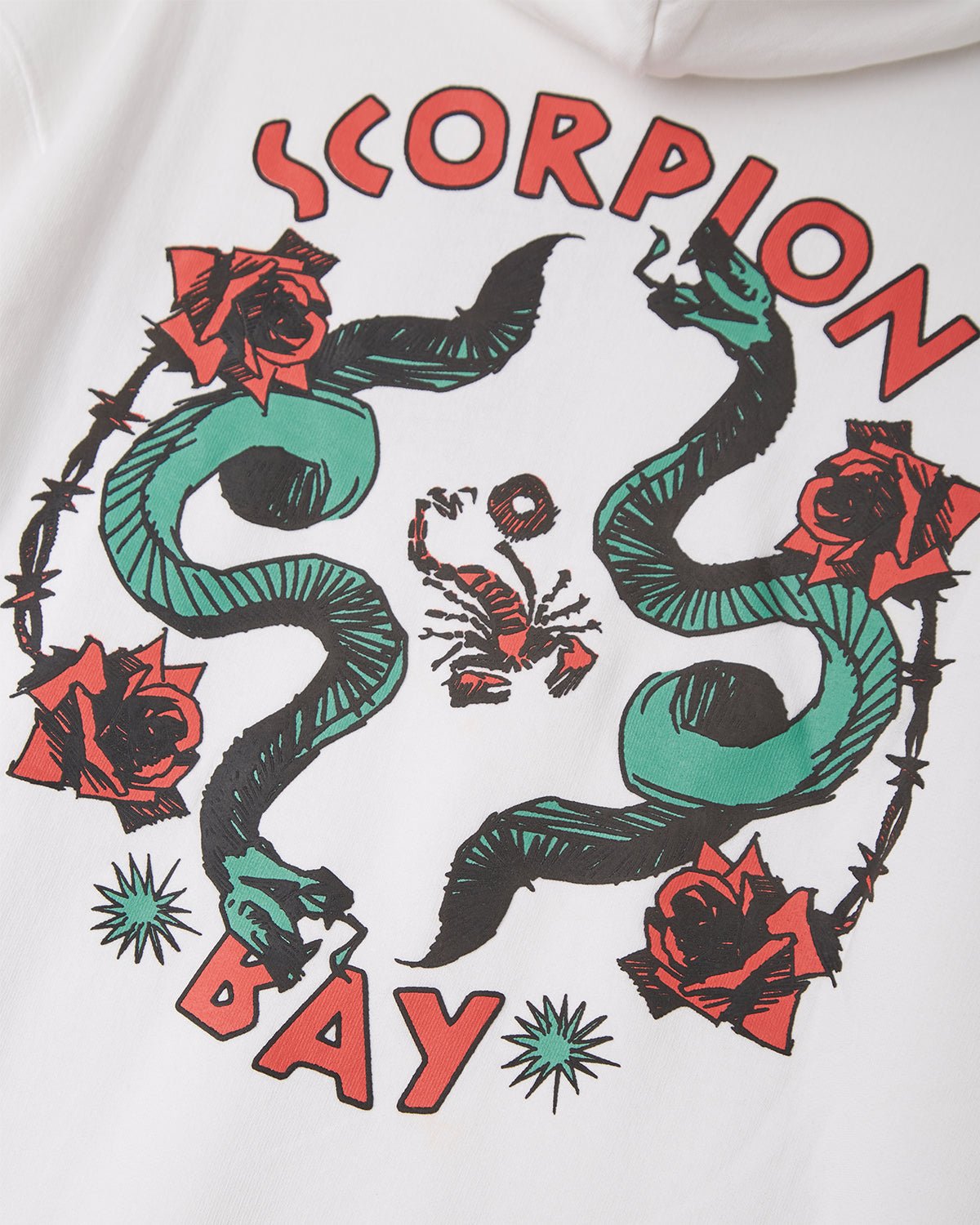 Felpa con cappuccio "Snakes & Roses" uomo - Scorpion Bay