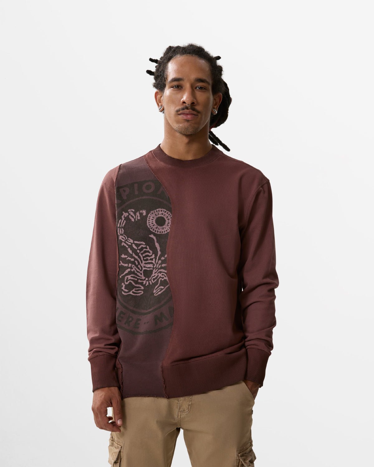 Felpa girocollo con inserto uomo - Scorpion Bay